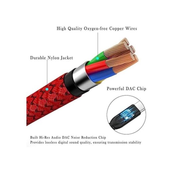 APETOO Adaptador de conector auxiliar de audio USB C a_2
