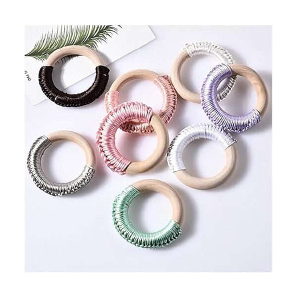 300 anillos de madera natural sin terminar para