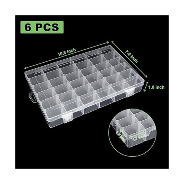Caja organizadora de plástico con divisores organizador