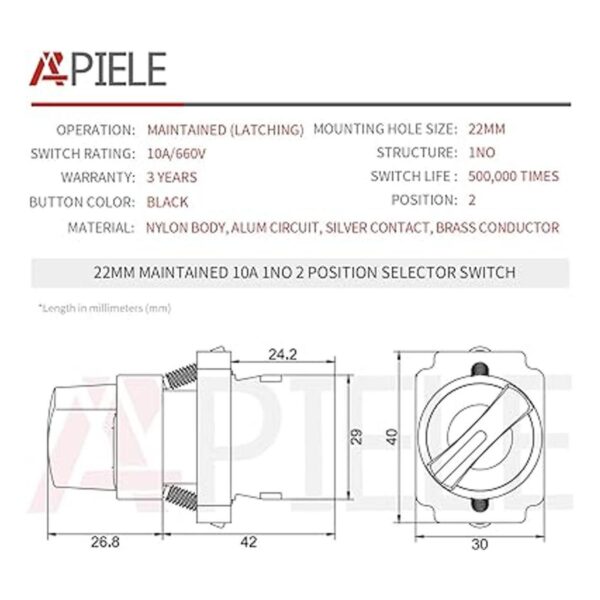 APIELE Paquete de 2 Interruptor selector de 2 posiciones_2