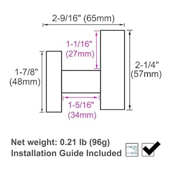 APLusee SUS 304 Gancho de pared de acero inoxidable para