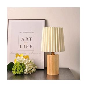 AFORTLO Lámpara de mesa plisada pequeña y bohemia para