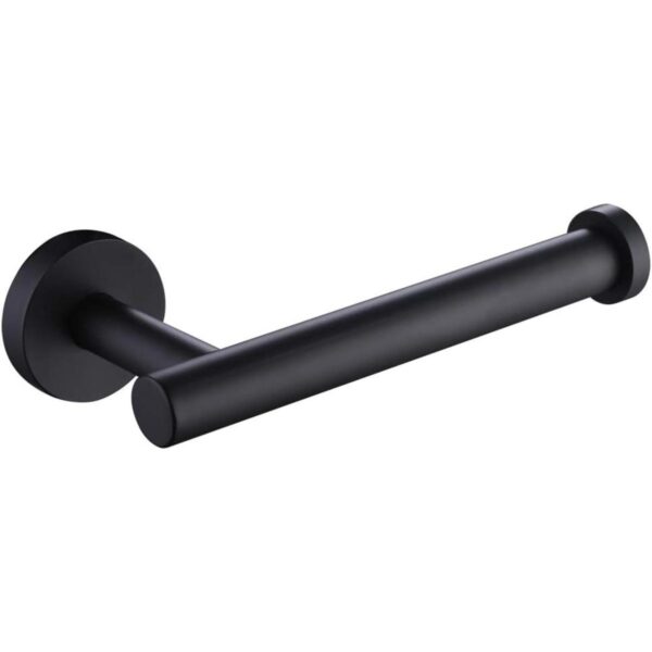 APLusee Soporte de papel higiénico negro mate moderno