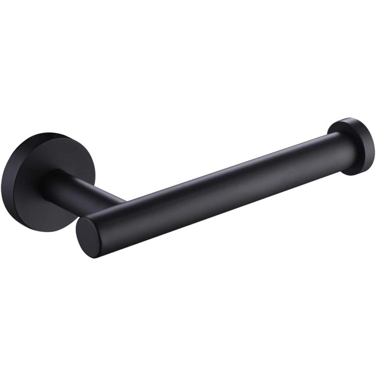 APLusee Soporte de papel higiénico negro mate moderno