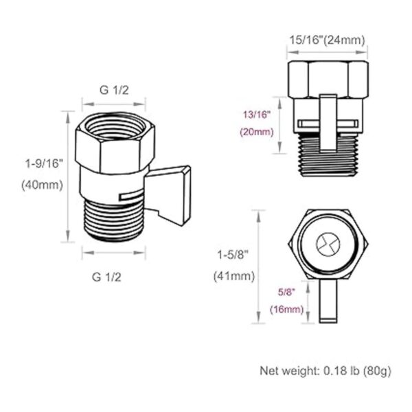 Limitador de flujo de agua para ducha regulador de