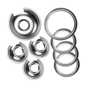 APPLIANCEMATES Juego de 4 bandejas de goteo cromadas de 6