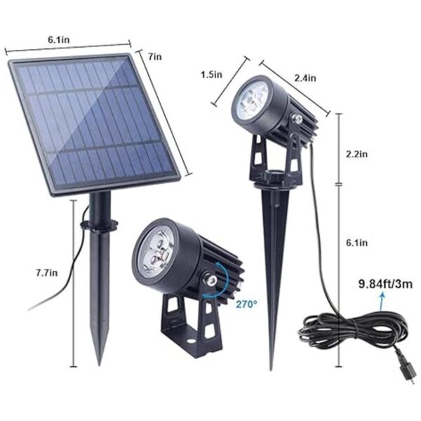 APONUO Focos solares de bajo voltaje para exteriores_2