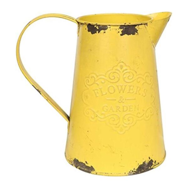 APSOONSELL Jarrón de flores de metal amarillo jarra_1