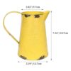 APSOONSELL Jarrón de flores de metal amarillo jarra_3