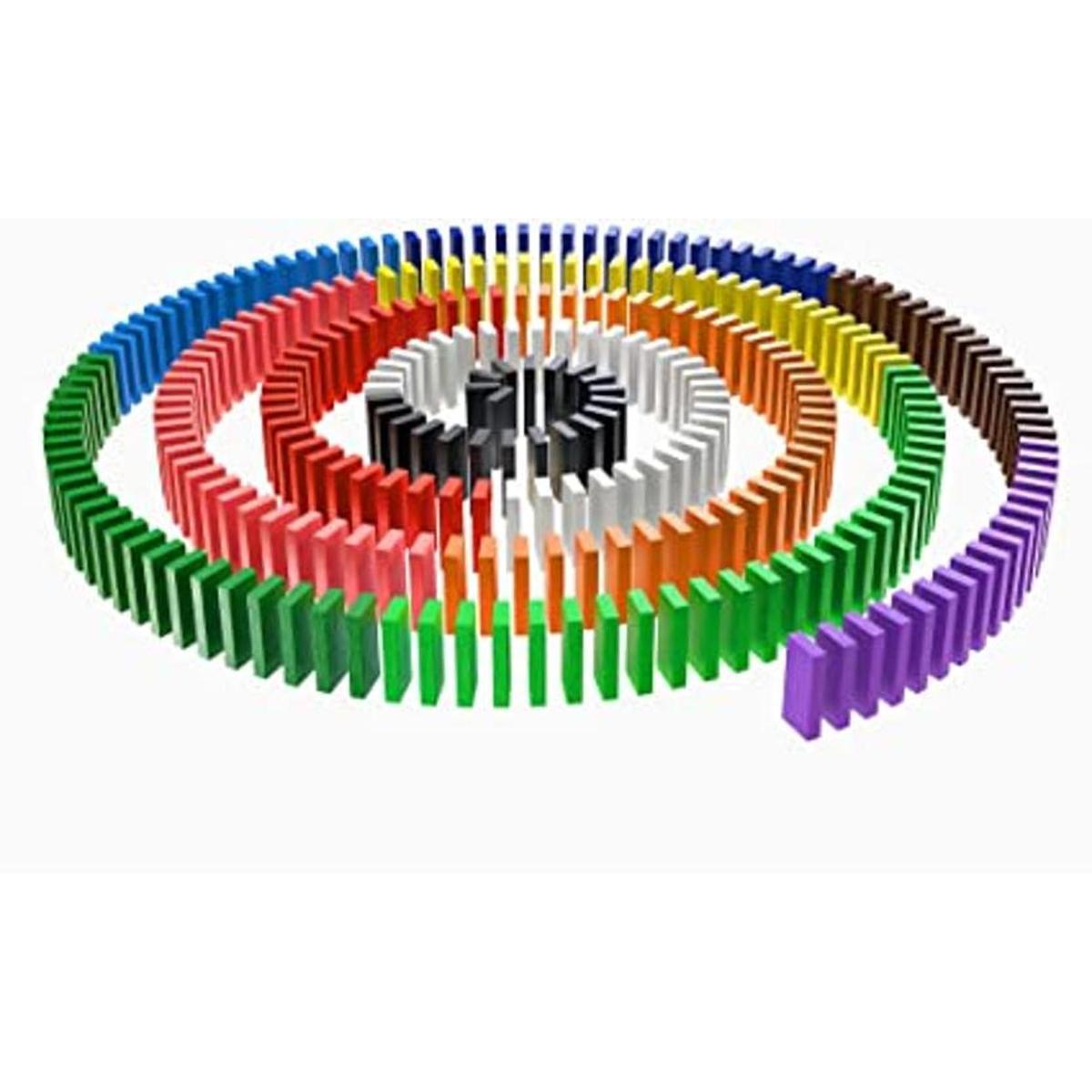 AQSXO Dominó de 12 colores a granel bloques de dominó de