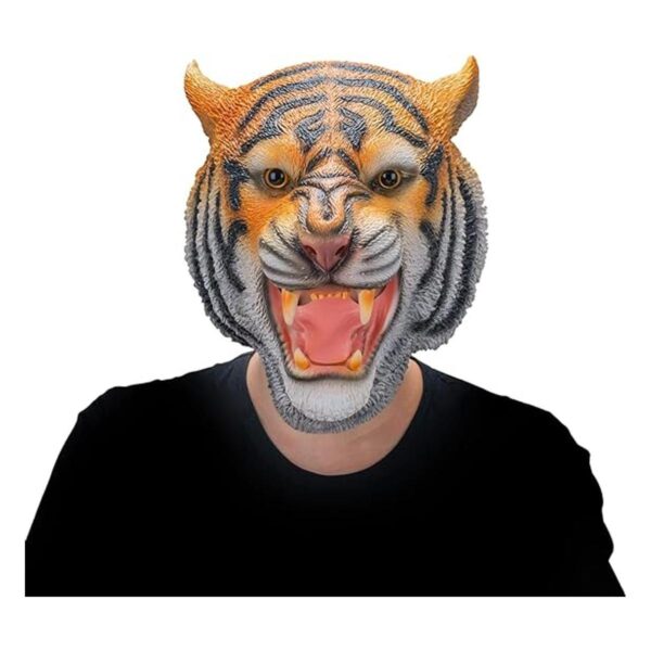 AQKILO Máscara de tigre de látex de cabeza completa_1