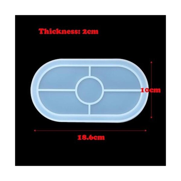 Paquete de 3 moldes para cenicero molde ovalado de resina