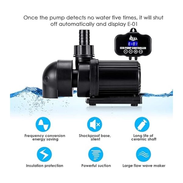 AQQA Bomba de agua controlable de 8003200 GPH modo de_5