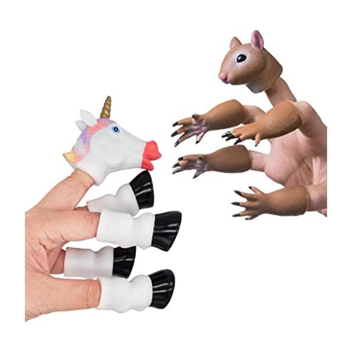 AQKILO Muñecas de dedo de animales para marionetas