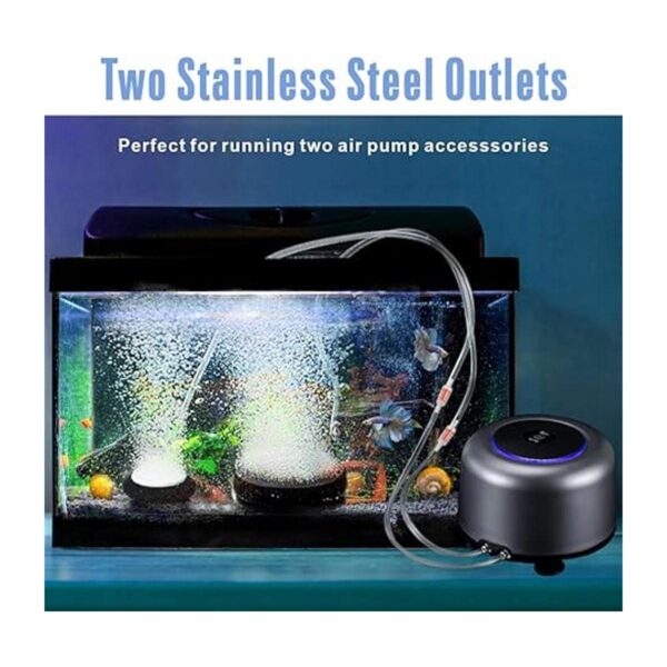 AQQA Aquarium Air Pump 5W 10W Powerful 2 OutletsFashion_2