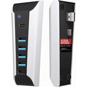 AQIDAP Concentrador USB de 5 puertos para PS5 cargador_1