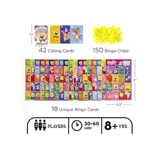 AQUARIUS Juego de bingo familiar de Bob Esponja_2
