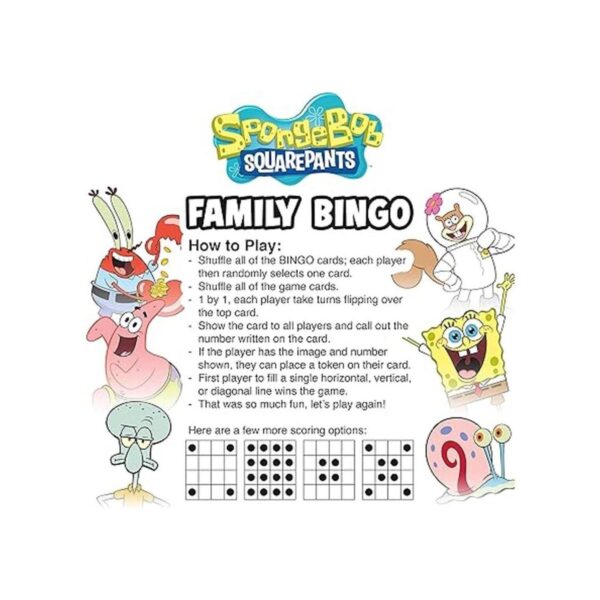 AQUARIUS Juego de bingo familiar de Bob Esponja_3