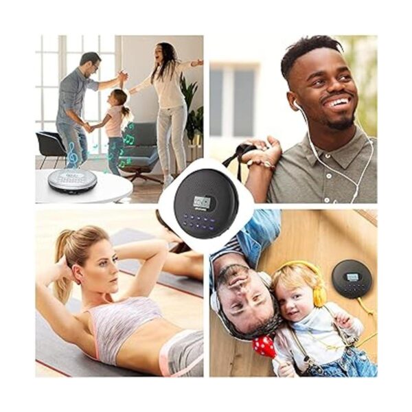 ARAFUNA Reproductor de CD portátil con altavoces estéreo_6