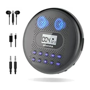ARAFUNA Reproductor de CD portátil con altavoces estéreo_1