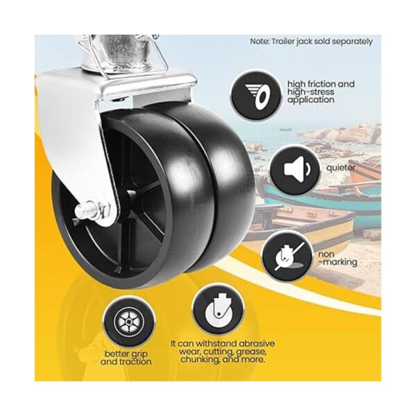 ARPRO Ruedas de remolque de barco de 6 pulgadas ruedas