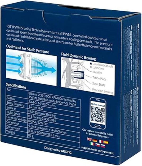 ARCTIC P8 PWM PST Ventilador de caja de 3.150 in con_6