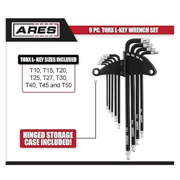 ARES 70257 Juego de 9 piezas Torx con extremo de bola