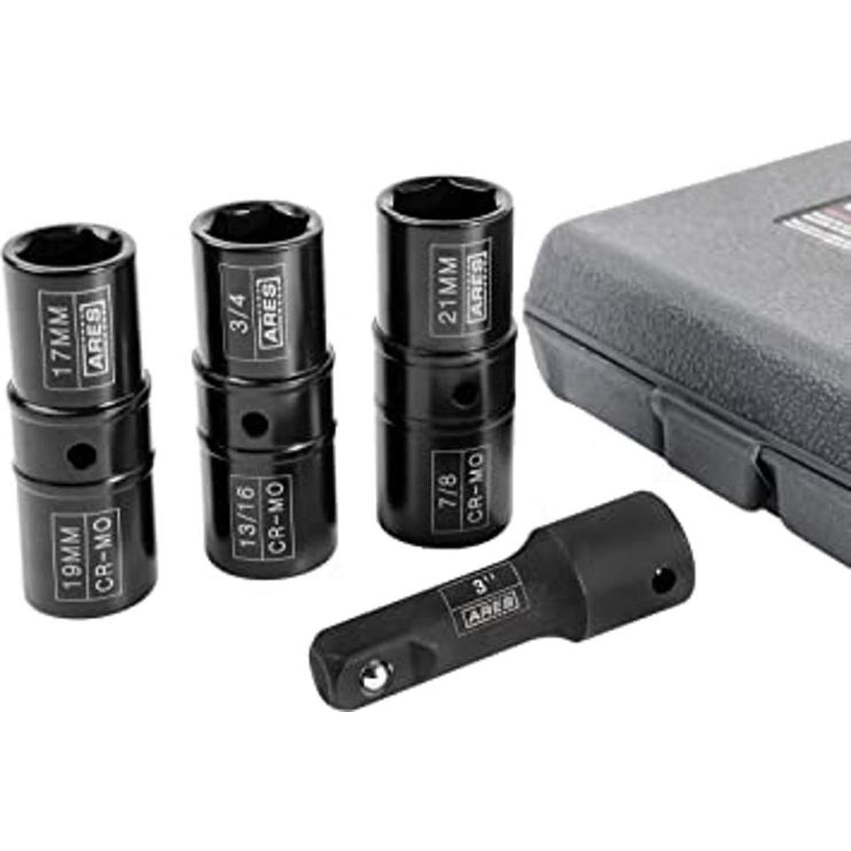 Set de 4 tuercas de neumáticos giratorias de 12