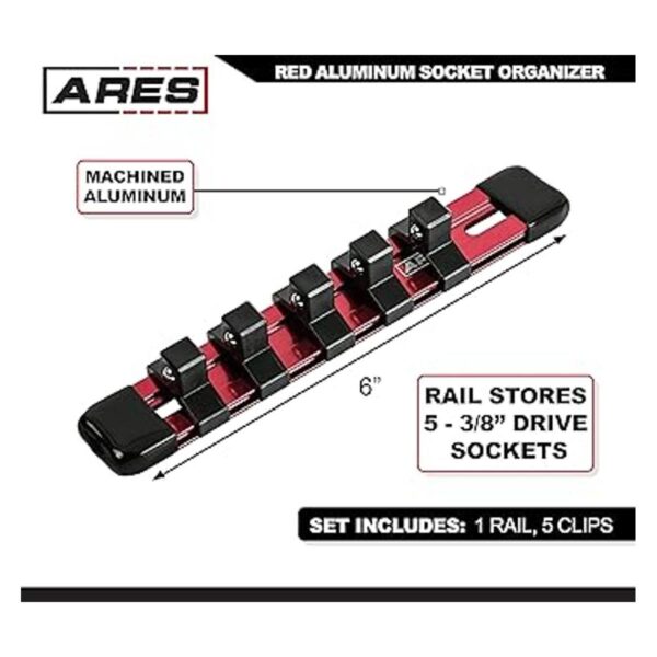 ARES 7020538 pulgadas Drive Red 6 pulgadas Socket_2