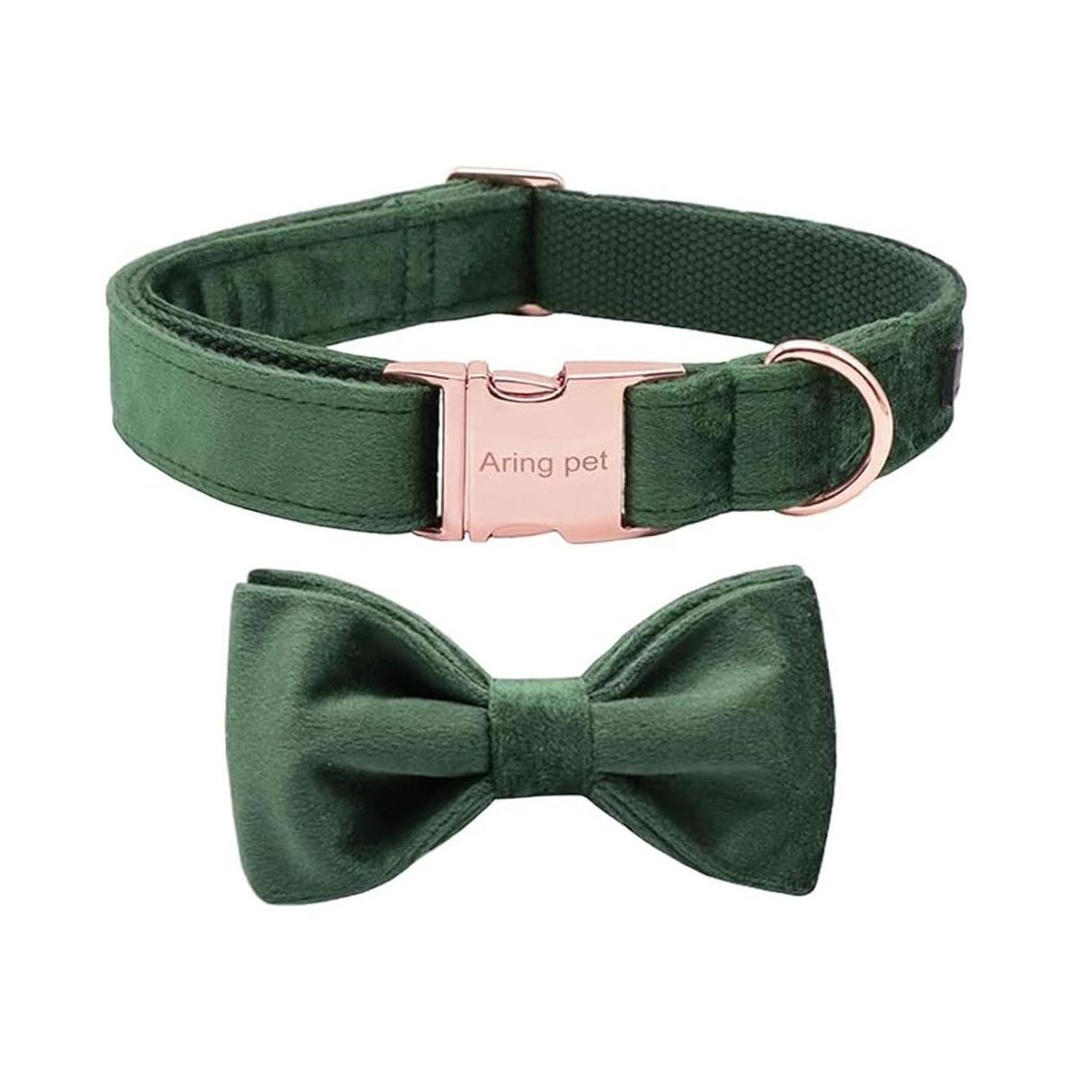 ARING PET Collares de perro con lazo de terciopelo para