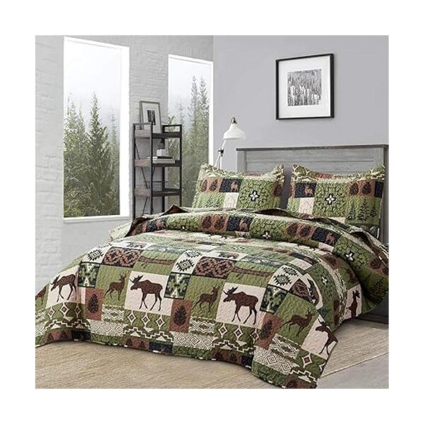 Juego de ropa de cama rústica tamaño queenmatrimonial_3