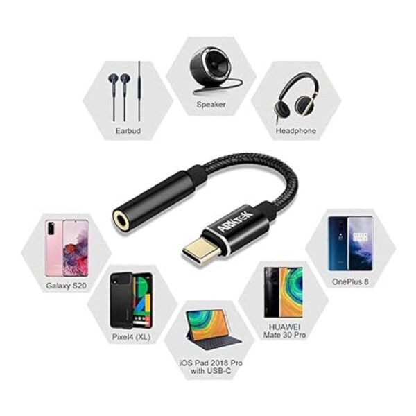 Adaptador de audio USB C a 0.138 in conector USB tipo C a_3