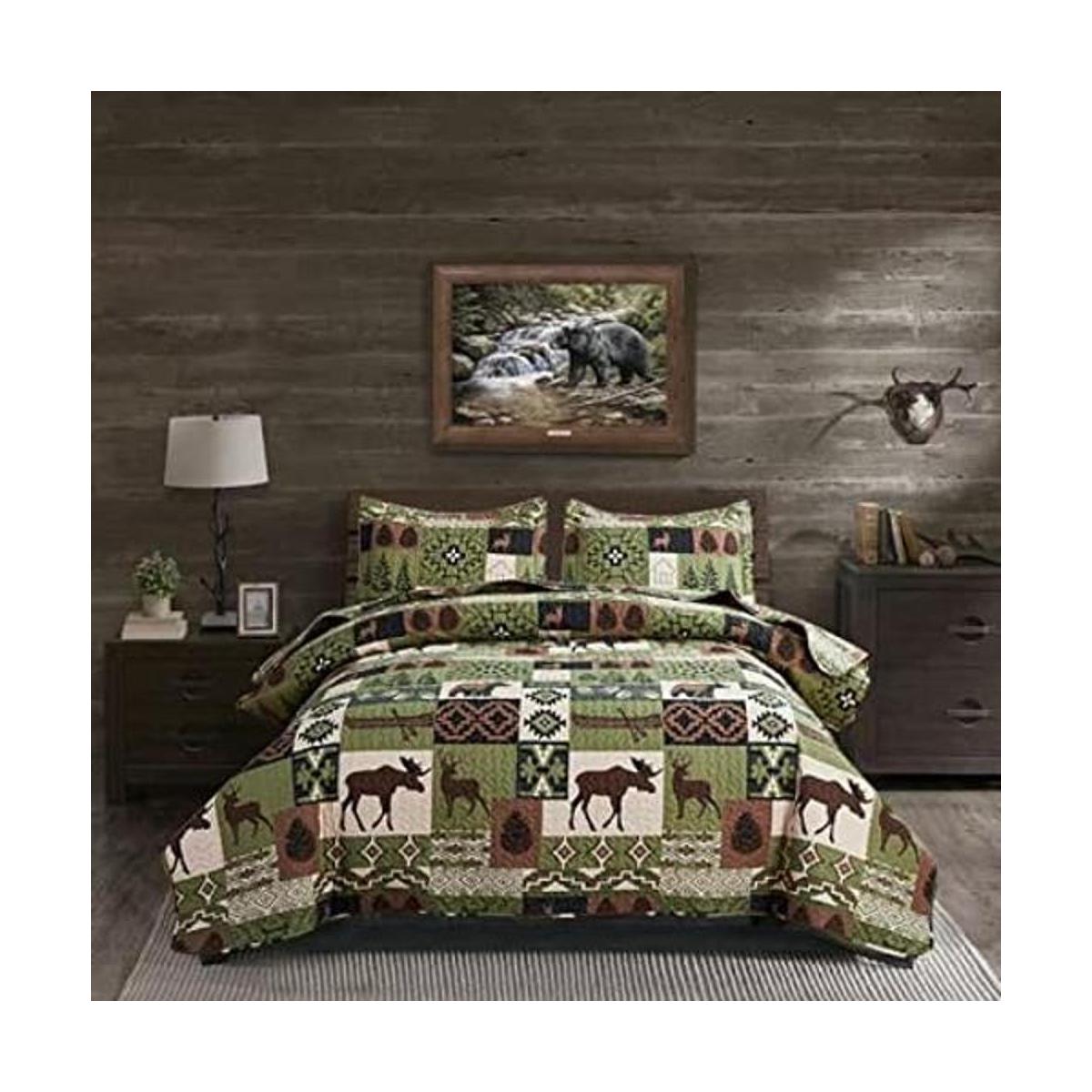 Juego de ropa de cama rústica tamaño queenmatrimonial