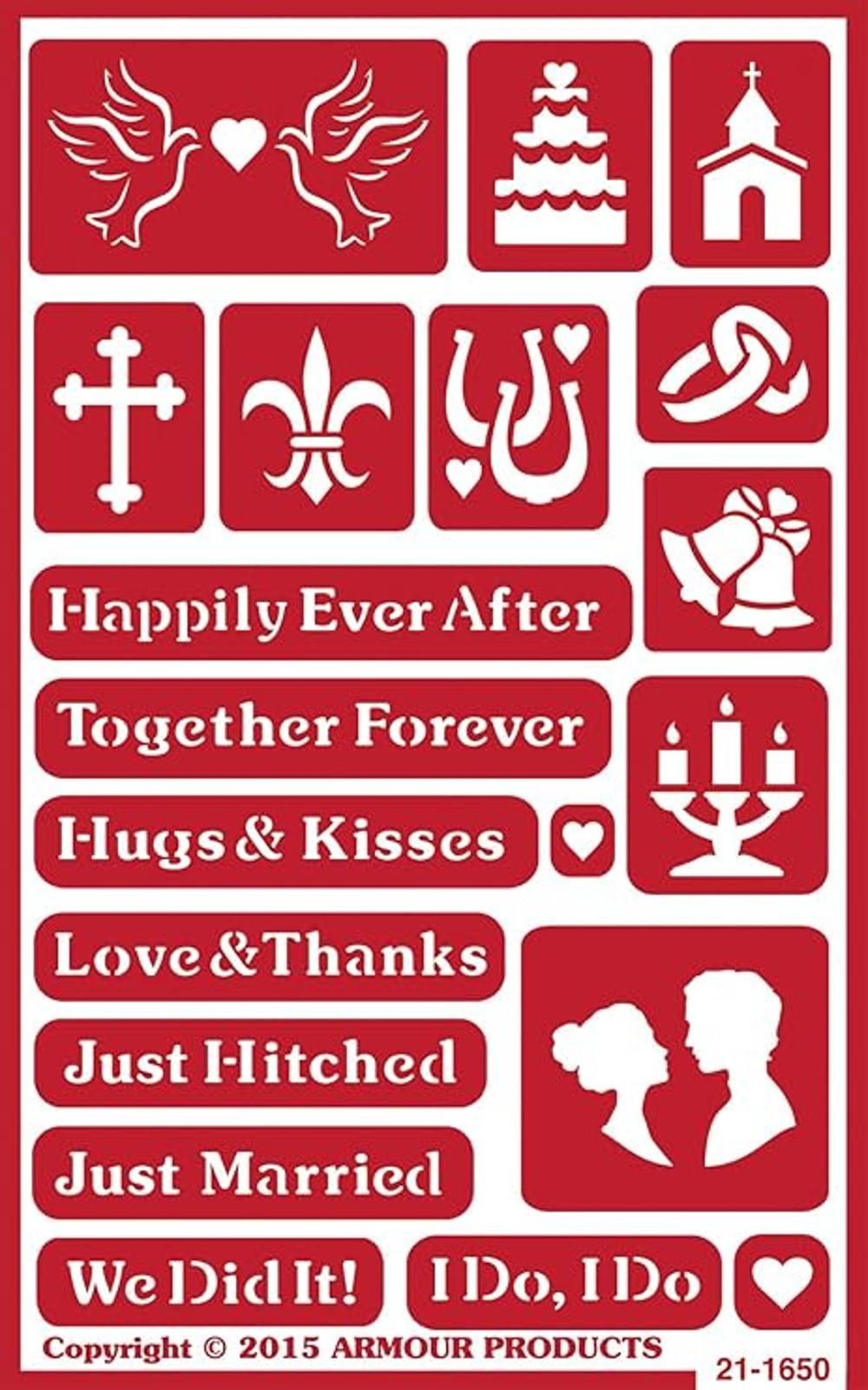 Armour Productos over N over vidrio Grabado Stencil 127
