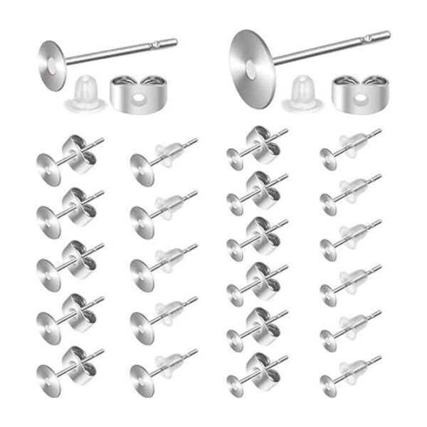 1200 postes para arete de acero inoxidable y respaldos con
