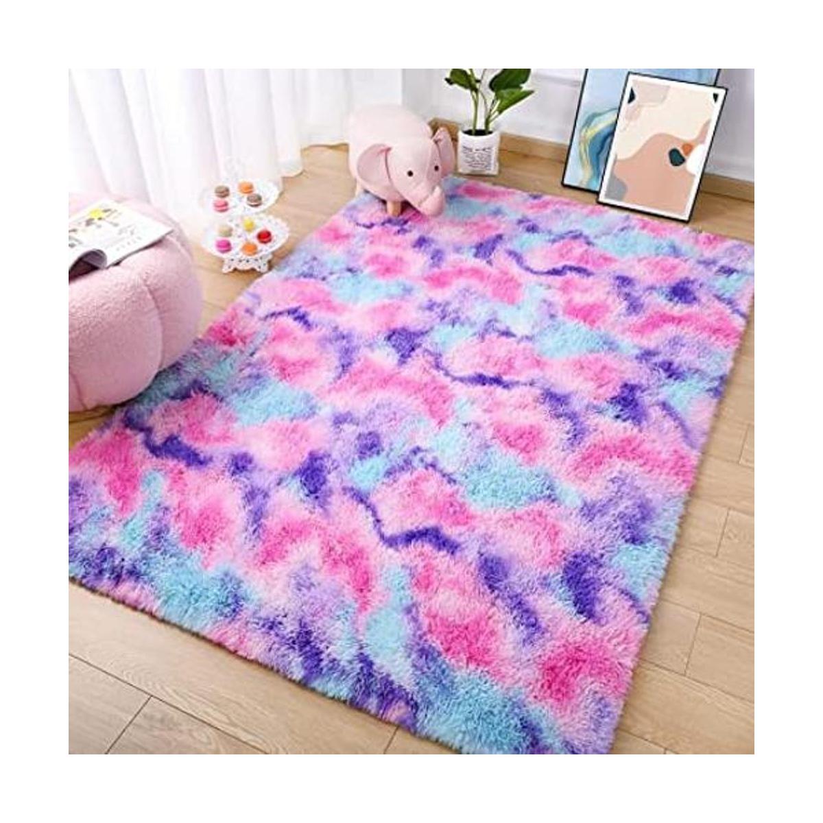 AROGAN Alfombras suaves de arcoíris para habitación de
