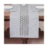 ARTABLE Camino de mesa rectangular de tela de granja gris_1
