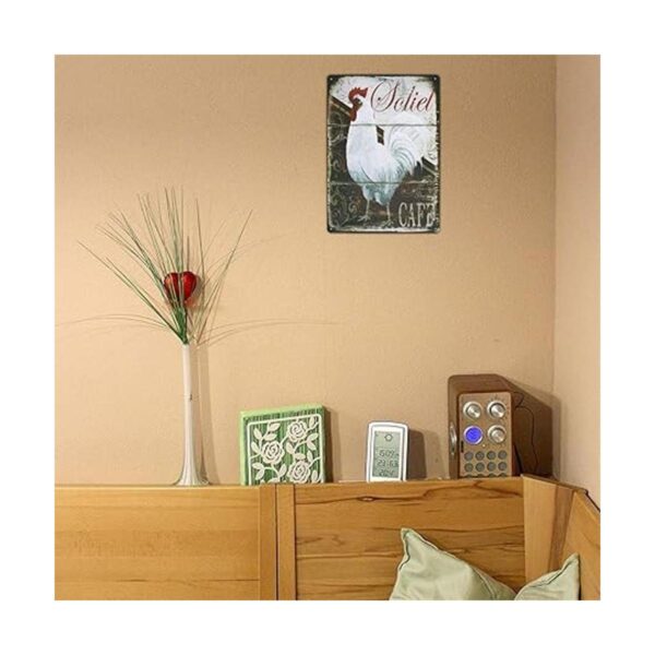 Happy gallinas gallo metal Tin Sign estilo vintage_3
