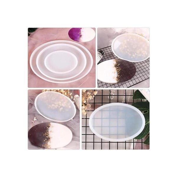 Artibetter Molde de resina de silicona para bandeja de