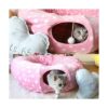 AUOON Cama de túnel para gatos con alfombrilla central_4