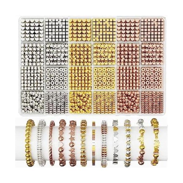 ARTDOT Cuentas de oro para hacer pulseras kit de cuentas_1