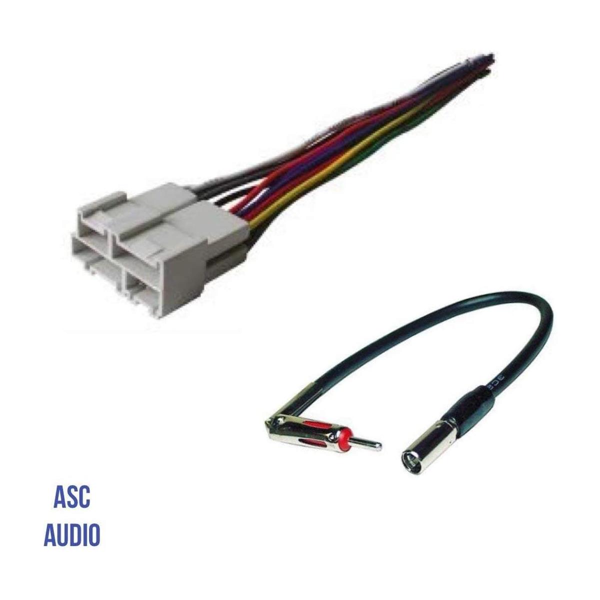 ASC Arnés de cable estéreo para coche y adaptador de