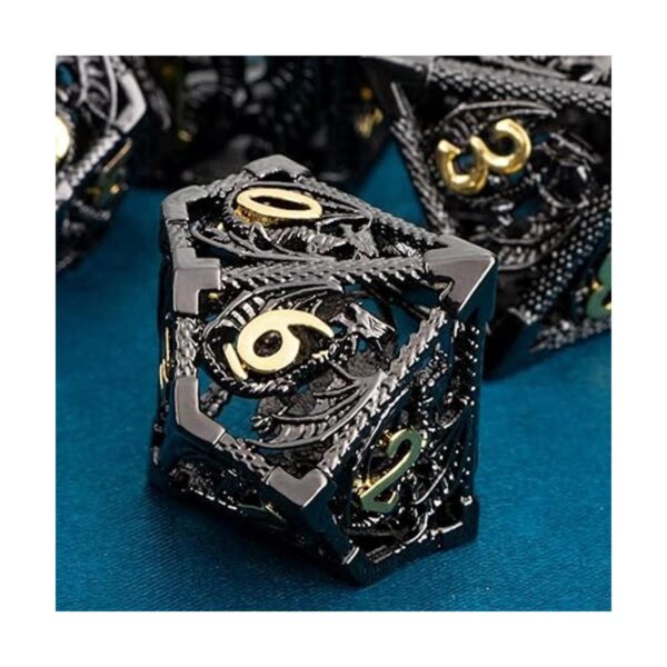 ARUOHHA Juego de dados de metal Hollow DND Dungeons and_4