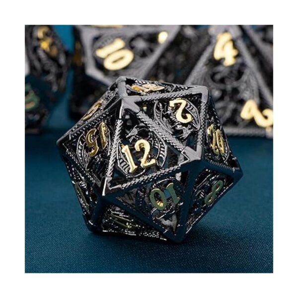 ARUOHHA Juego de dados de metal Hollow DND Dungeons and_3