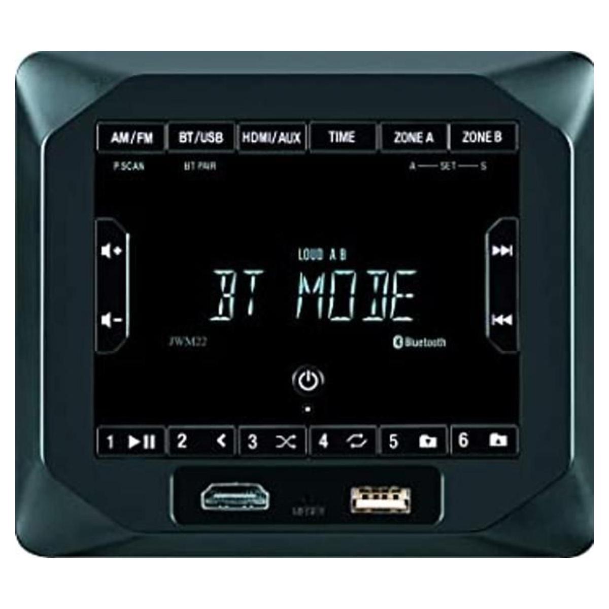 Jensen JWM22 Zonas de 2 altavoces AMFMBTHDMIAUX Cube