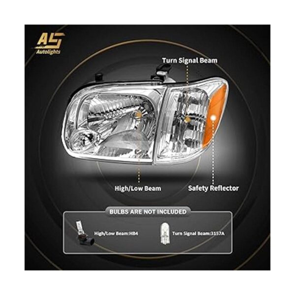 AS Conjunto de faros delanteros compatible con Toyota_2