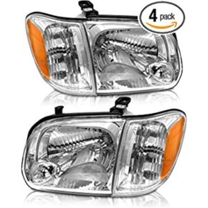 AS Conjunto de faros delanteros compatible con Toyota_1