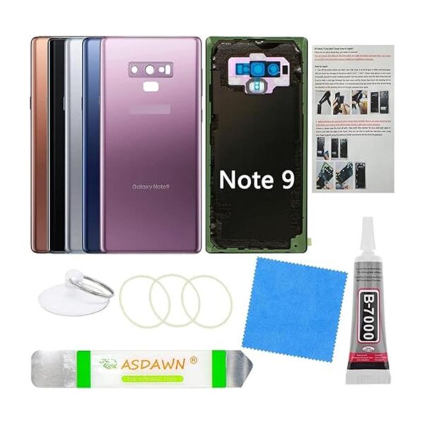 Cubierta trasera de vidrio para Galaxy Note 9 con lente de_1