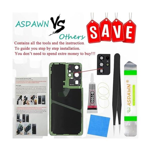 Funda trasera de cristal para Galaxy S21 Ultra con lente_3