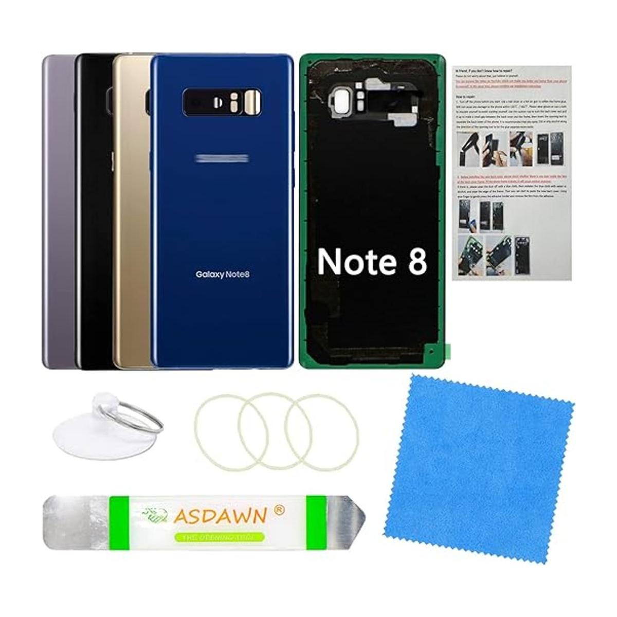 Galaxy Note 8 Carcasa trasera de cristal con manual de